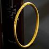 Pulsera Estilo Similar de la Familia Zhou con Patrón de Pergamino de Flor de Jazmín Púrpura Tradicional para Mujer, Pulsera de Anillo Liso Sólido, Venta al por Mayor del Fabricante