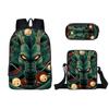 Nueva mochila escolar de Dragon Ball para estudiantes transfronteriza, mochila periférica de anime de tres piezas, estuche de lápices de una sola capa, bolso de hombro pequeño de poliéster