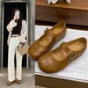 Zapatos Mary Jane estilo francés para mujer, nuevo modelo otoño 2026, combinados con faldas, zapatos bajos de piel, zapatos retro de estilo chino nuevo con punta redonda para mujer