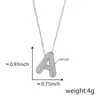 Colgante de letra inglesa 26 con incrustaciones de circonita de cobre transfronterizo, letra gruesa de moda popular, accesorios DIY al por mayor