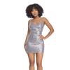 Amazon Ebay Vestido Sexy de Tirantes con Lentejuelas sin Mangas y Espalda Descubierta Falda a la Cadera Europeo y Americano Transfronterizo para Mujer