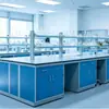 Bancada experimental totalmente em aço, tampo de resina epóxi de 19 mm, bancada experimental de laboratório resistente a altas temperaturas, bancada lateral de teste aço-madeira