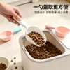 Cuchara para comida de mascotas para gatos y perros, cuchara de alimentación universal con agarre cómodo, plástico con agujero para colgar, fácil de limpiar