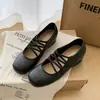 Zapatos Mary Jane poco profundos de estilo retro francés con tiras cruzadas para mujer, nuevos versátiles cómodos de suela blanda para el verano 2026