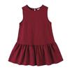 Vestido de Verano para Niñas 2026 Sin Mangas de Algodón y Lino Vestido de Princesa Delgado para Niños Pequeños Estilo Coreano Dulce Ropa Infantil