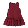 2026 Verano Nueva Llegada Vestido sin Mangas para Niñas Vestido Casual de Verano con Cuello Redondo para Bebés Niños Agente Mayorista