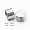 Perilla de aluminio 15x10mm sin marca potenciómetro de eje semihueco 6mm con rosca interruptor codificador tapa de ajuste metálica