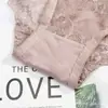 Flor de Mel Fina Respirável Vazada Sexy de Cintura Baixa Sem Costura Confortável Forro de Algodão Puro Renda Desejo Puro Tanga Feminina