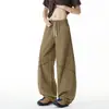 NASA SOBRE Pantalones de paracaidista de secado rápido estilo americano color-blocking para hombre, pantalones deportivos casuales holgados de seda helada para verano