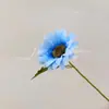 Girassol de pétala fina de ponta única simulação flor simulação atacado ornamentos para casa sala de estar adereços de decoração floral para casamento