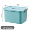 Caja de almacenamiento portátil caja de plástico con tapa para libros bocadillos caja organizadora caja de almacenamiento para ropa juguetes
