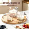 Taza de Vidrio Graduada Batidor de Repostería Comercial Colador Taza Especial Mango Antiescaldado Múltiples Especificaciones Taza Medidora de Cocina