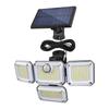 Luz Solar Dividida 333 LEDs Luz de Jardim Externa Iluminação Integrada Residencial Luz com Sensor de Corpo Humano Super Brilhante