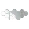 Amazon Marco Hexagonal Espejo Acrílico Tridimensional Pegatina de Pared Restaurante Decoración de Pared de Fondo Personalizada Espejo Hexagonal