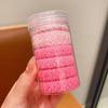 Círculos de Toalla Círculos para el Cabello Barril No Golpean Engrosados Alta Elasticidad Ensanchados Engrosados Simple Combinación Perfecta Cuerda para el Cabello Cola de Melocotón Alta