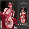 Lencería erótica de encaje hueco sexy Chao Mu, lencería coqueta y sexy, deseo puro, ropa de dormir de una pieza caliente y seductora