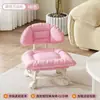 Sillón Sofá Giratorio, Taburete Pequeño, Silla con Respaldo Suave Acolchado, Sillón Sofá Perezoso, Silla Multifuncional para Cambiar Zapatos, Taburete Bajo con Ruedas