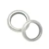 Anillo Sencillo de Ágata Blanca Brasileña Natural High Ice Anillo Blanco Luna para Mano de Mujer Anillo de Correr Anillo de Jade
