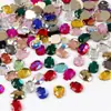 Joias de Strass para Unhas de Caveira de Halloween Transfronteiriças Diamante de Fundo Plano Diamante de Vidro Diamante de Cor Mágica Adesivos para Unhas de Diamante Moldados Venda por Atacado