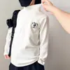 102702 Camiseta Térmica de Veludo com Gola Média para Meninos Outono e Inverno Camiseta de Manga Longa Infantil Roupa Íntima Infantil com Alta Elasticidade