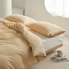 Funda de edredón de color liso, clase A, algodón puro, con patrón grande de ganso, pieza única, 100% algodón puro, adecuada para dormir sin ropa, individual/doble, dormitorio estudiantil, verano