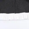 Deeabae Otoño Nueva Ropa de Mujer Exportación Cuello Redondo Encaje Popelina Empalme Chaqueta de Punto 2142128