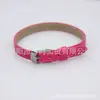 Nueva correa de muñeca de línea de coche de imitación de cuero de 8 mm, la correa puede pasar a través de charms deslizantes de letras DIY de 8 mm