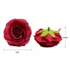 Rosa Simulada Flor de Rosa Caja Redonda de Flores de Rosa Caja de Regalo Soporte de Exhibición Decoración Decoración de Forma de Pared de Flores para Boda