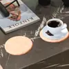 Posavasos de Madera de Pino Almohadilla Aislante de Madera Maciza Posavasos Doméstico para Café Madera de Viruta para Pintar DIY Redondo Cuadrado Simple Taza
