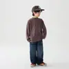 Nueva Camiseta de Manga Larga Rayada Suave Cepillada para Niños Otoño/Invierno 2026 Camiseta Básica Versátil de Cuello Medio Alto para Niños