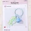 Chaveiro de Resina Pintado com Desenho de Sino e Peixe Seco Acessórios diy Chaveiro de Miçangas Perler Pingente para Mochila Pequeno Ornamento