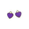 Colgante de aleación con aceite que gotea, corazón multicolor, amor, colgante, llavero DIY, pendientes, collar, accesorios de joyería hechos a mano
