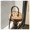 Bolso de Mano Nuevo de Moda para Niña Bolso de Hombro con Estampado de Textura de Nicho Estilo Commuter Bolsa Tipo Almohada de Cereza Bolsa de Hombro/Axila