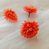 Flor artificial flor de bola pequeña y espinosa cabeza de flor pasador flor material flor falsa cabeza pequeña de lila adornos para el cabello flor de seda cabeza de crisantemo de bola transfronteriza