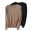 Conjunto de dos piezas Otoño e Invierno Suéter Pulóver para Mujer Cuello Redondo Tejido de Punto Holgado Color Sólido Manga Larga Talla Grande Capa Base Versátil