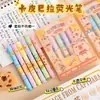 Resaltador Capibala Alto Valor Protección Ocular Color Estudiante Pluma Marcadora Clave Color Protección Ocular Bolígrafo para Cuaderno de Gran Capacidad