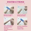 Uñas Postizas de Arte para Uñas de Verano Piezas para Uñas al por Mayor Azul Niebla Plateado con Brillo Pequeños Diamantes Pegatinas para Uñas de los Pies Piezas Removibles Impermeables