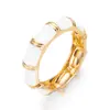 Pulsera Trendy de Patrón de Ola Irregular, Brazalete Liso Abierto, Suministro de Joyería de Gama Alta de Nicho para Comercio Exterior