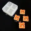 Nariz Pequeña Juego de Comida Amor Pastel Sándwich Garra de Gato Dibujo Galleta Molde para Pellizcar Molde de Silicona para Hornear