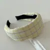 Diadema Ancha de Tela a Cuadros Estilo Coreano, Accesorio para el Cabello Versátil y Moderno para Salir, Pinza para el Cabello para Lavarse la Cara