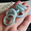 Anillo de Jadeíta Birmana Natural Grado A para Hombres y Mujeres, Anillo Liso, Anillo Redondo, Anillo de Cola, Joyería para Manos, Listo para la Venta