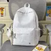 Mochila Escolar de Gran Capacidad para Estudiantes de Preparatoria Femeninas, Mochila de Campus Sencilla de Color Sólido, Mochila de Viaje Elegante y Atractiva