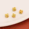 Accesorios de Oro Arena de Conservación de Color Fuerte Pulsera de Abalorios Trébol de Cuatro Hojas de Circonia Dorada Antigua Cuerda de Mano Trenzada con Abalorios