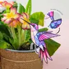 2 Enfeites de Pendurar: Capas de Vasos de Flores em Acrílico, Apresentando Animais Fofos Como Pássaros, Borboletas e Sapos, Adequados para Ganchos de Vasos de Flores