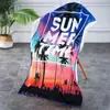 Toalla de Playa Lista para Usar, Absorbente de Agua, Secado Rápido, Protección Solar para el Hogar, Chal Suave, Toalla de Baño Estampada Ampliada y Engrosada, Toalla Deportiva