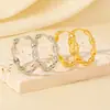 Pendientes Exagerados de Círculo Grande Estilo Pig Nose Europeos y Americanos de Gama Alta, Exquisitos y Elegantes, Moda Retro, Pendientes Sencillos y de Lujo Ligero