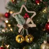 Navidad estrella de cinco puntas campana accesorios colgante árbol de Navidad diy lazo colgante carillón de viento ventana accesorios al por mayor