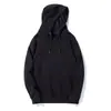 Moletom com Capuz Novo para Outono e Inverno para Homens e Mulheres, Cor Sólida, Atacado, Pulôver Masculino de Manga Longa com Bolsos, Caimento Casual Solto
