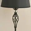 Luminária de Piso Retrô em Ferro Forjado Vazado com Cúpula de Tecido de Luxo Leve, Adequada para Iluminação de Ambiente de Sala de Estar e Quarto, Direto do Fabricante da Fonte, Exclusivamente para Fornecimento Transfronteiriço