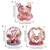 Dia dos Namorados Cisne Rosa Coelho Acrílico Plano 2D Chaveiro Acessórios para Retrovisor de Carro Pingente de Mochila